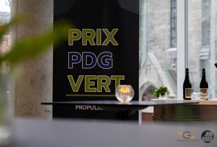 Affiche Prix PDG Vert lors de la soirée de remise des prix